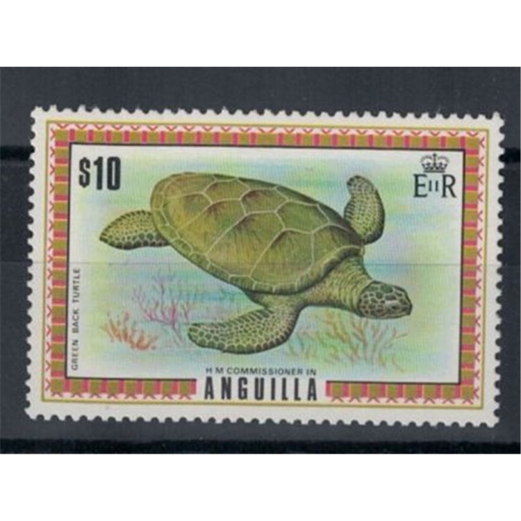 ANGUILLA 1975 Serie ordinaria, tartaruga MNH**