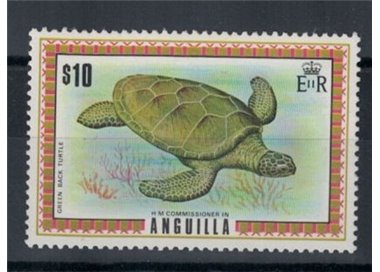 ANGUILLA 1975 Serie ordinaria, tartaruga MNH**