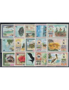 ANGUILLA 1972 Ordinary series 15v MNH**