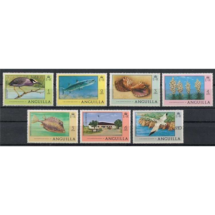 ANGUILLA 1977 Serie ordinaria 7v MNH**
