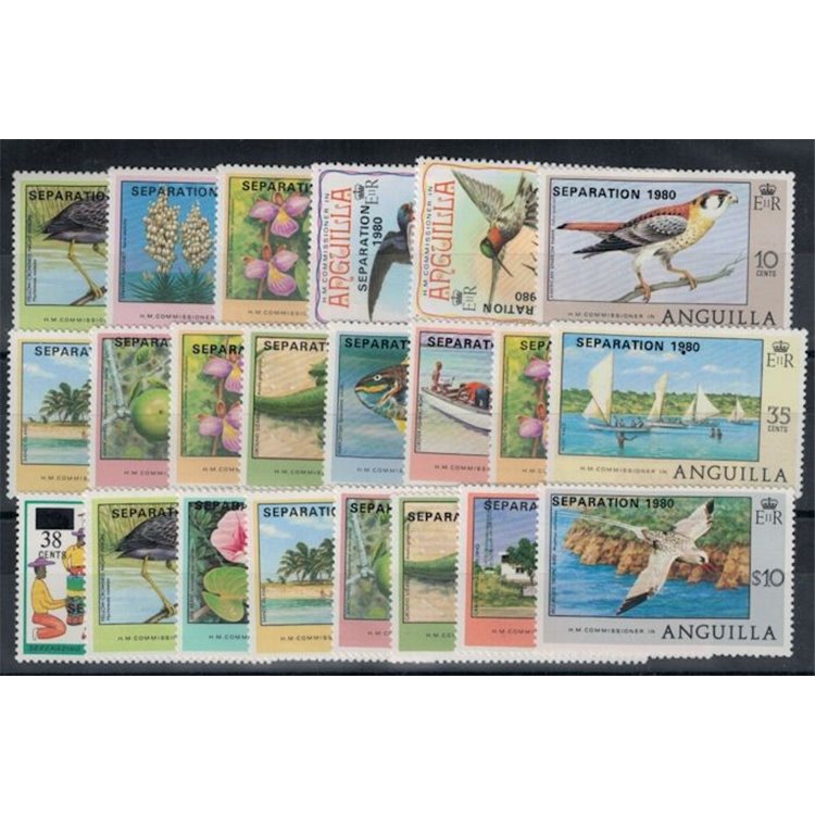 ANGUILLA 1980 Separation 22v MNH**