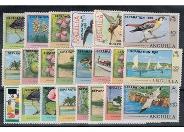 ANGUILLA 1980 Separazione 22v MNH**