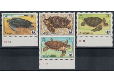 ANGUILLA 1983 Fauna marina, tartarughe 4v MNH**