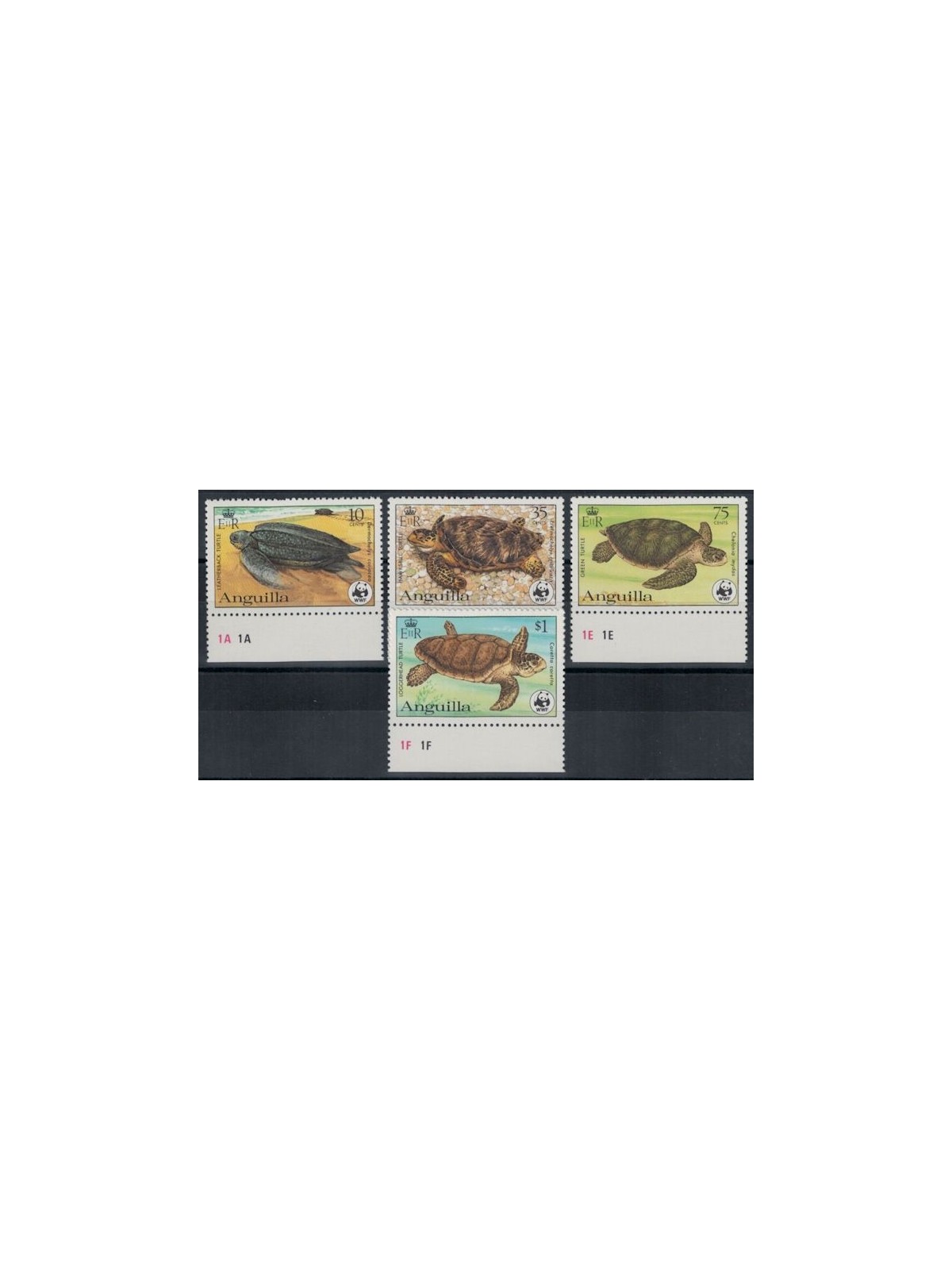 ANGUILLA 1983 Fauna marina, tartarughe 4v MNH**
