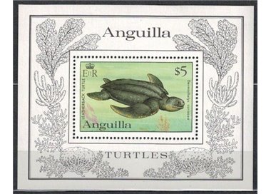 ANGUILLA 1983 Fauna marina, tartarughe BF MNH**