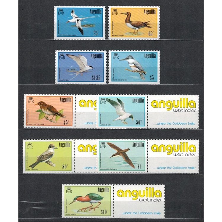 ANGUILLA 1985 Fauna, birds 9v MNH**