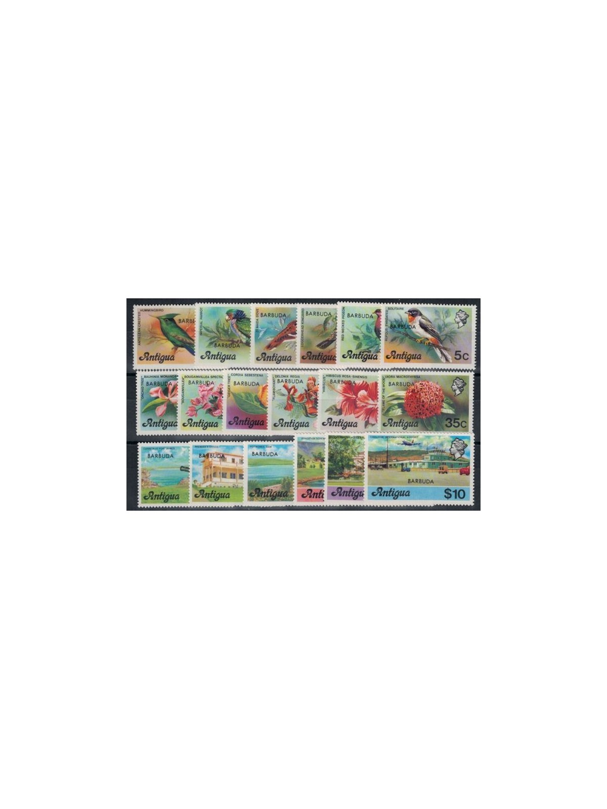 ANTIGUA 1976 Serie ordinaria 18v MNH**