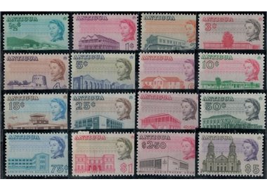 ANTIGUA 1966 Serie ordinaria 16v MNH**