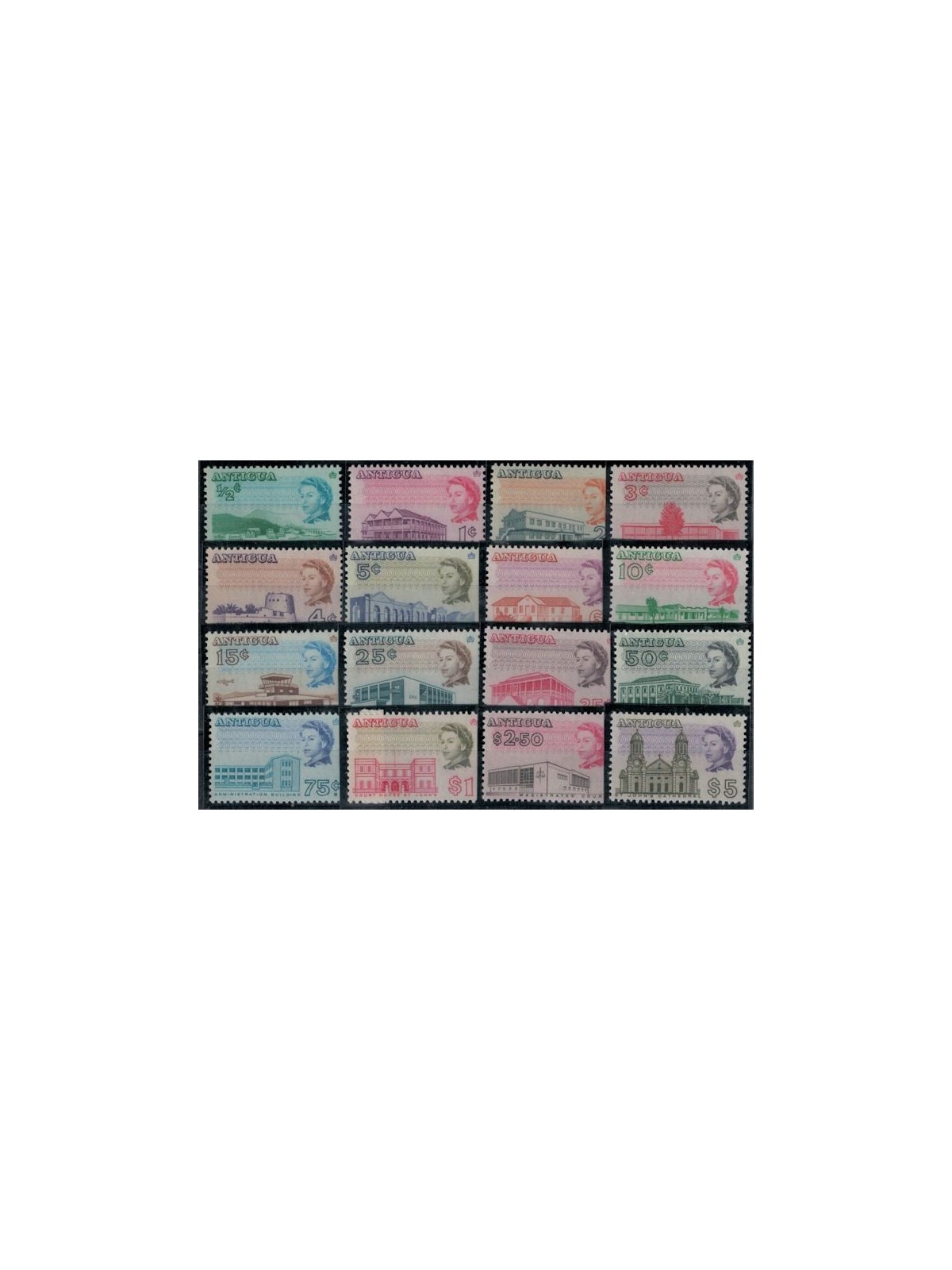 ANTIGUA 1966 Ordinary series 16v MNH**