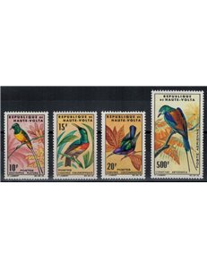 UPPER VOLTA 1965 Ordinary series, birds - Definitives, birds 4v MNH**