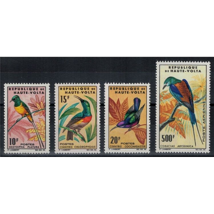 ALTO VOLTA 1965 Serie ordinaria, uccelli - Definitives, birds 4v MNH**