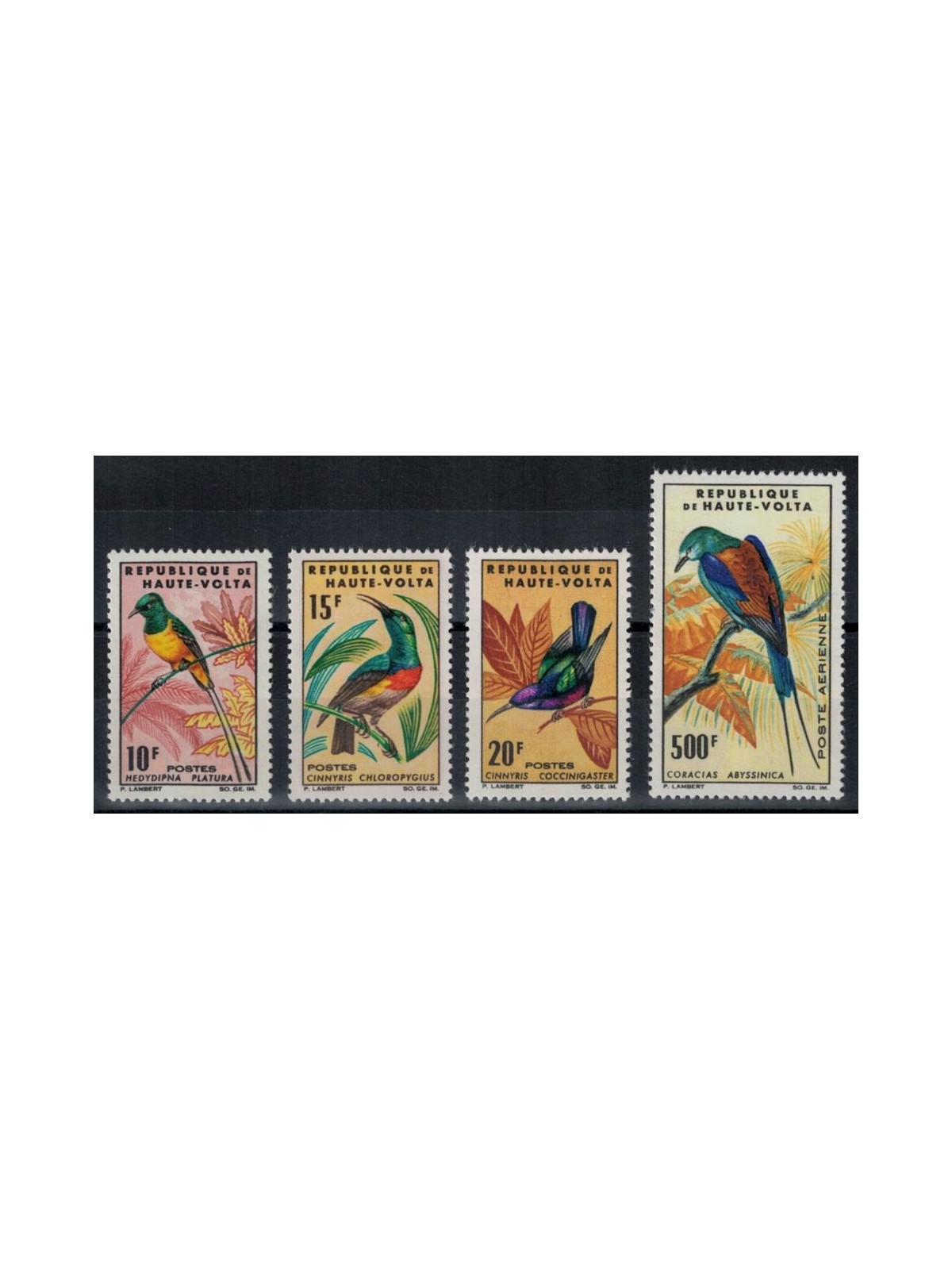 UPPER VOLTA 1965 Ordinary series, birds - Definitives, birds 4v MNH**