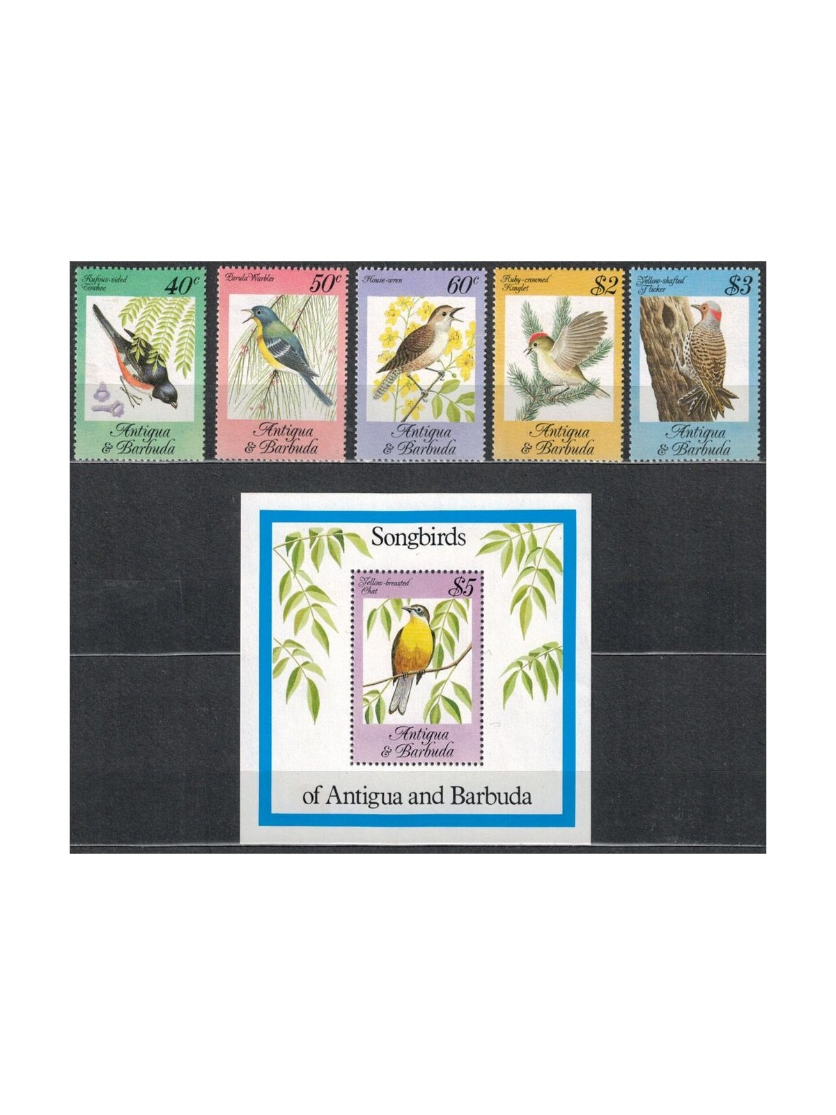 ANTIGUA E BARBUDA 1984 Uccelli - Birds 5v + 1 BF MNH**
