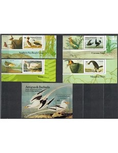 ANTIGUA AND BARBUDA 1985 John James Audubon, birds 4v + 1 s/s MNH**