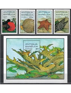 ANTIGUA E BARBUDA 1985 Fauna, animali 4v + 1 BF MNH**