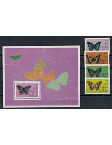 ANTIGUA AND BARBUDA 1985 Fauna, butterflies 4v + 1 s/s MNH**