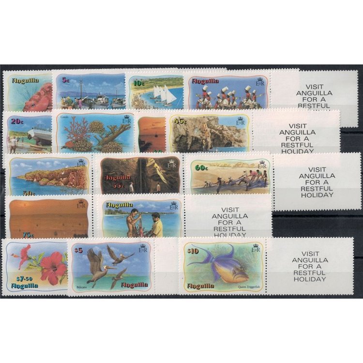ANGUILLA 1982 Ordinary series 16v MNH**
