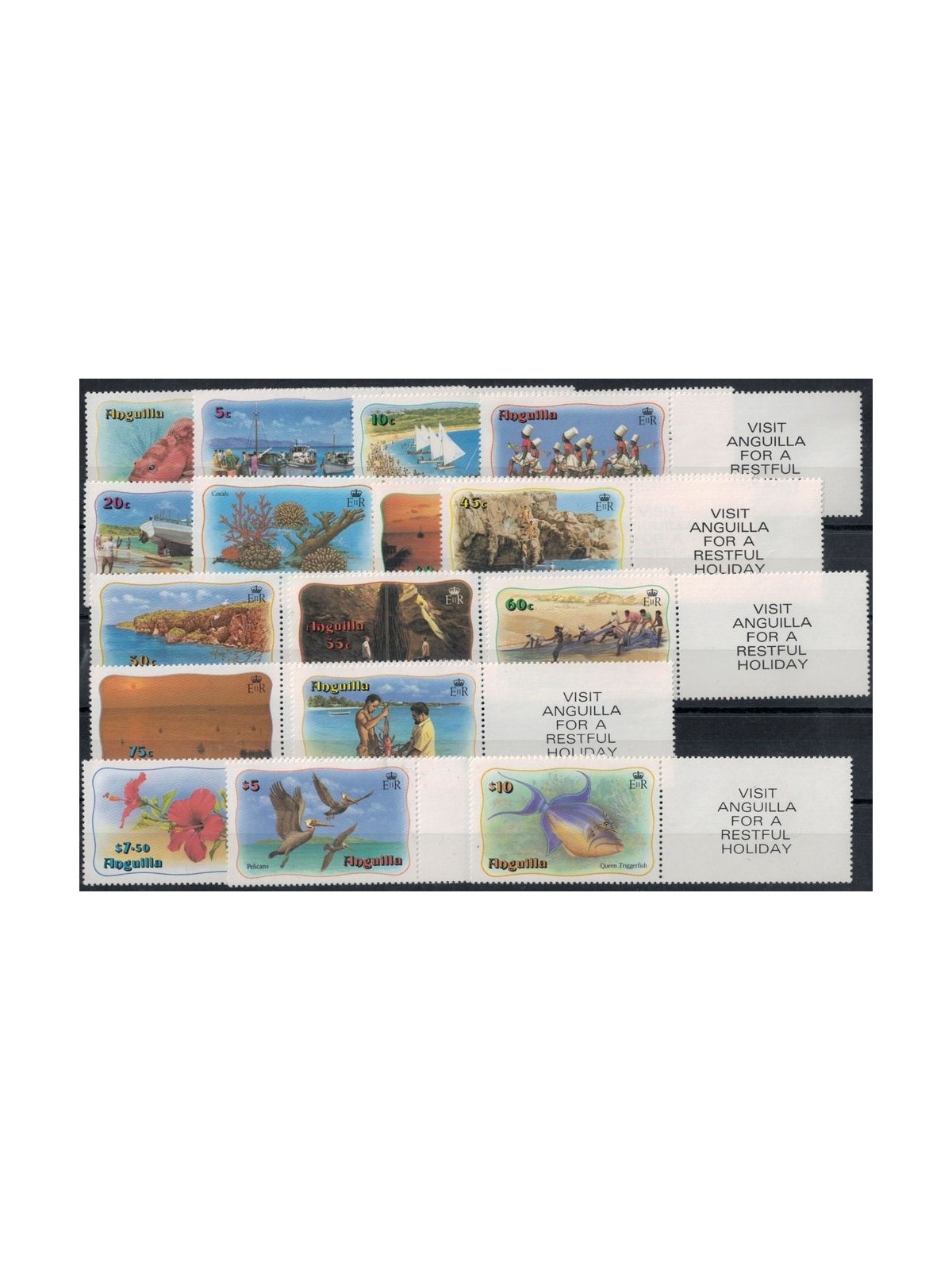 ANGUILLA 1982 Ordinary series 16v MNH**