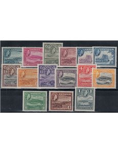 ANTIGUA 1954-56 Ordinary series 15v MNH**