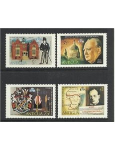 ANTIGUA 1974 Winston Churchill 4v MNH**