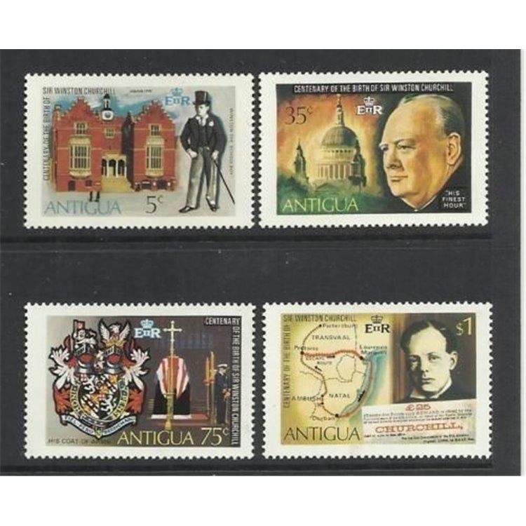 ANTIGUA 1974 Winston Churchill 4v MNH**
