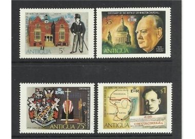 ANTIGUA 1974 Winston Churchill 4v MNH**