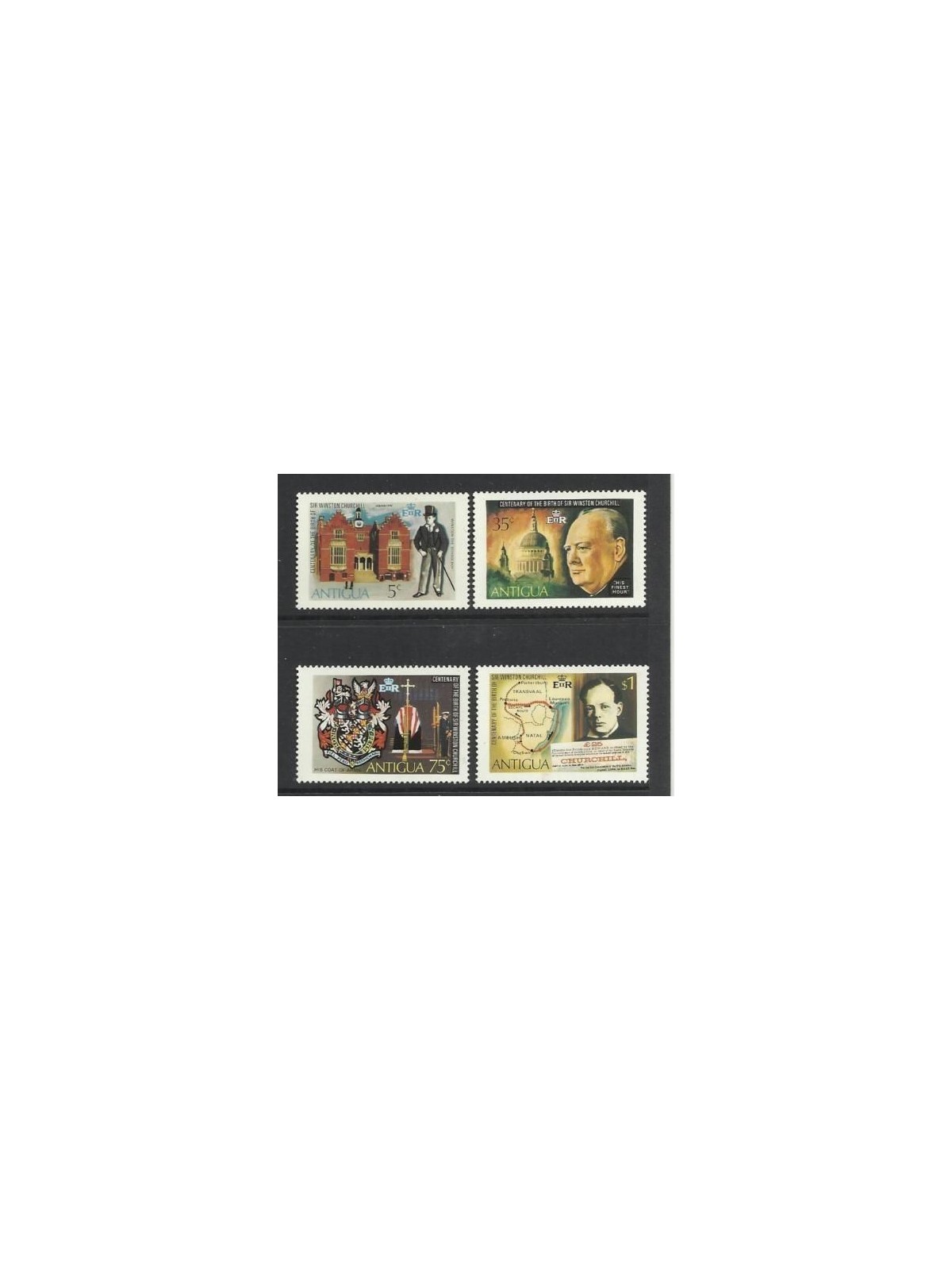 ANTIGUA 1974 Winston Churchill 4v MNH**