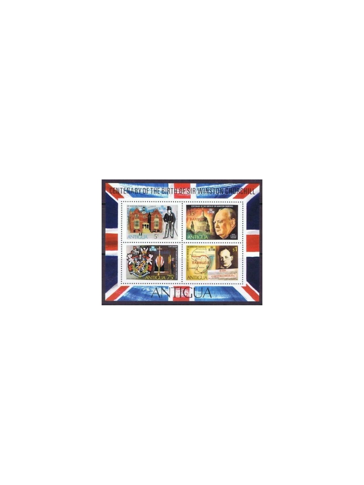 ANTIGUA 1974 Winston Churchill s/s MNH**
