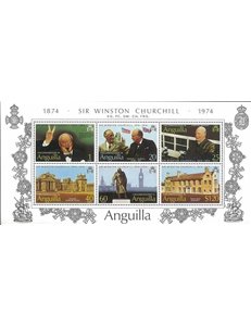 ANGUILLA 1974 Centenary Winston Churchill s/s MNH**