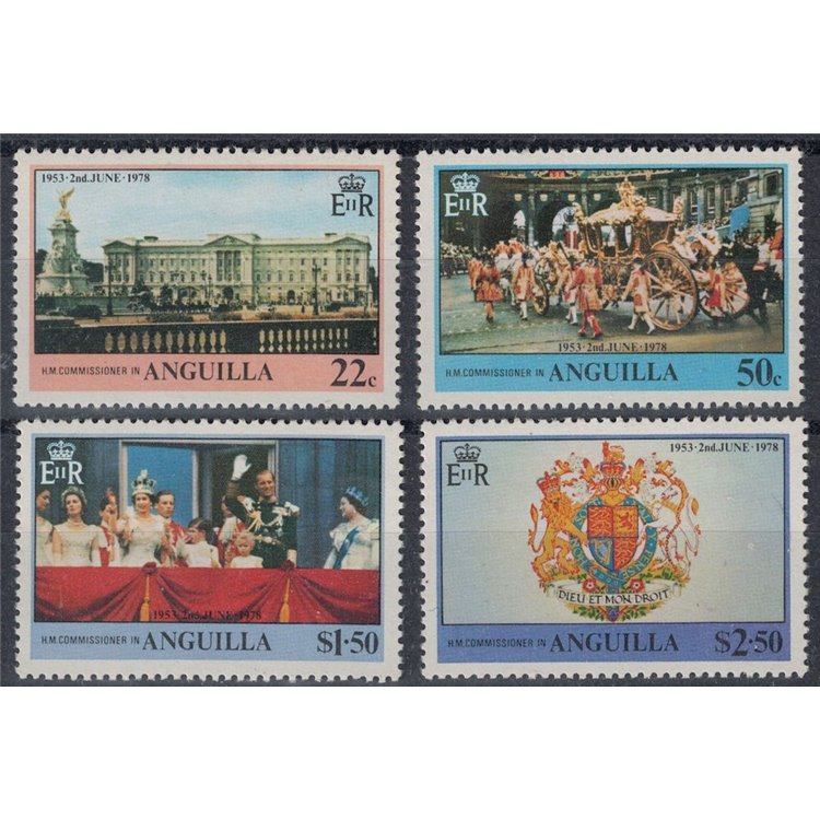 ANGUILLA 1978 Silver Jubilee 4v MNH**