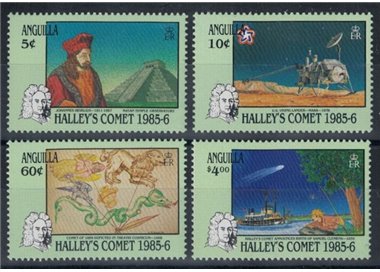 ANGUILLA 1986 Cometa di Halley - Halleys comet 4v MNH**