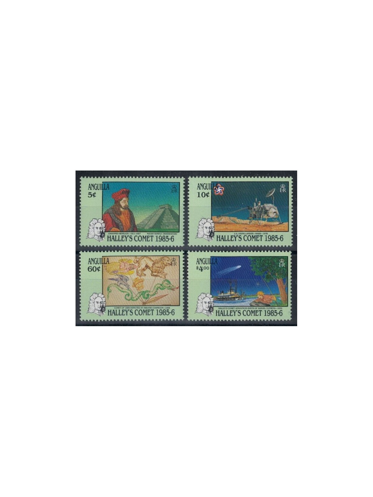 ANGUILLA 1986 Halley's Comet 4v MNH**