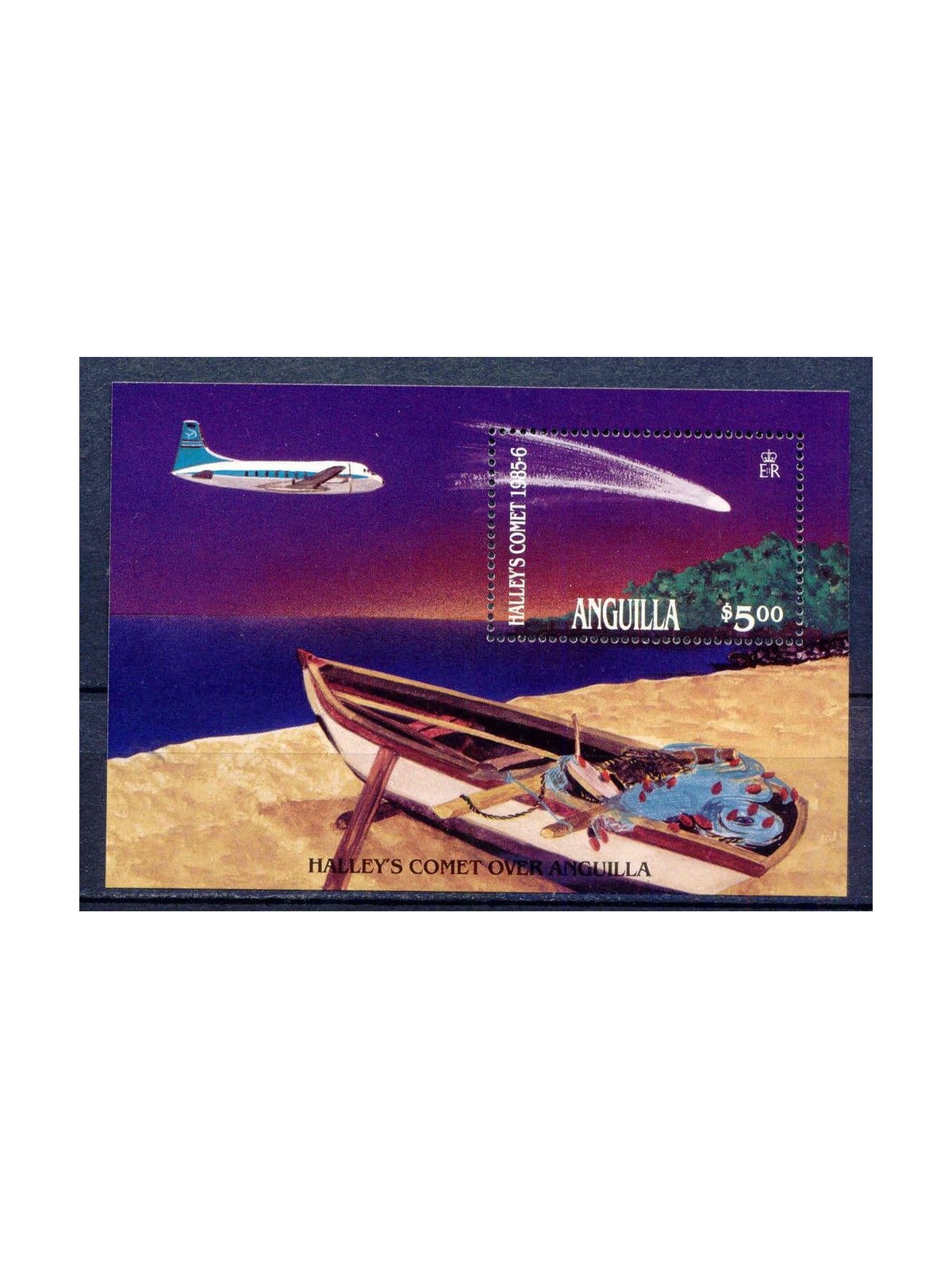 ANGUILLA 1986 Halley's Comet s/s MNH**