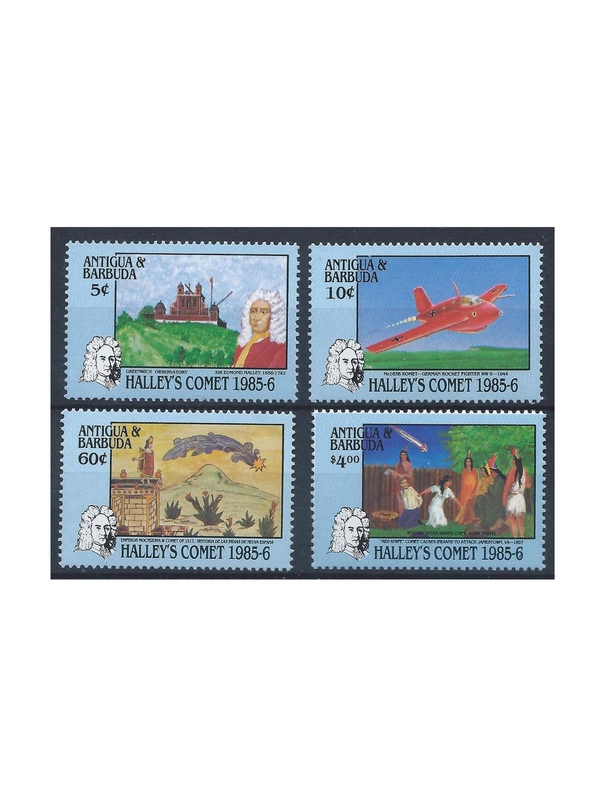 ANTIGUA AND BARBUDA 1986 Halley's Comet 4v MNH**