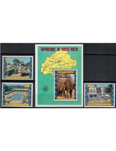 ALTO VOLTA 1973 Turismo 3v + 1 s/s MNH**