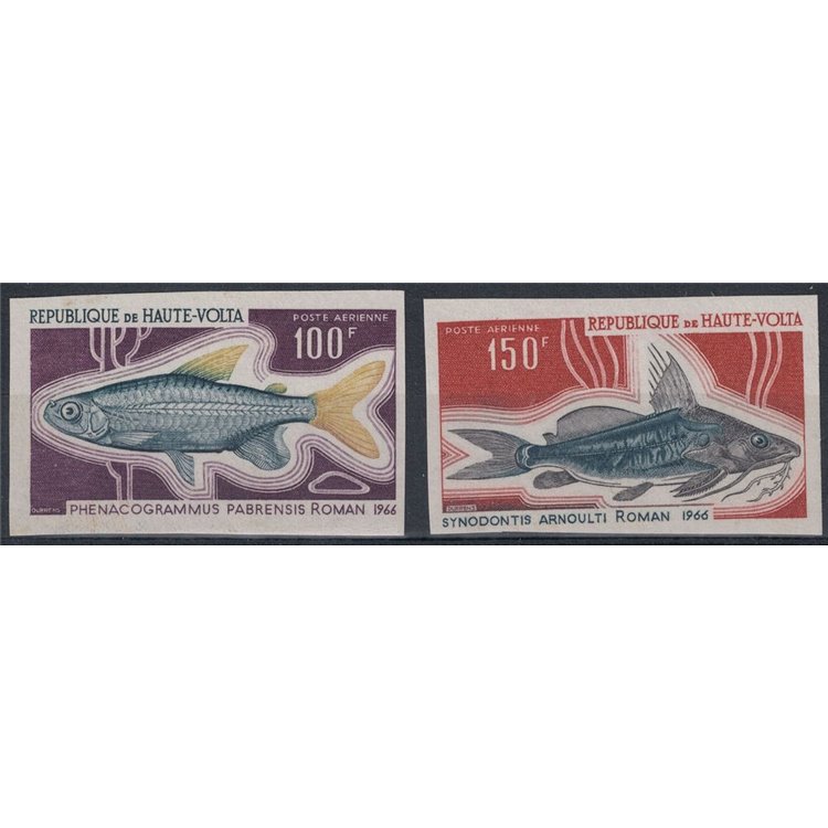ALTO VOLTA 1969 Posta aerea, pesci 2v MNH**