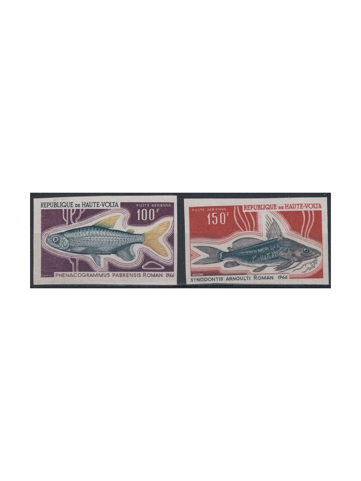 ALTO VOLTA 1969 Posta aerea, pesci 2v MNH**