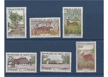 ALTO VOLTA 1962 Caccia e turismo 6v MNH**