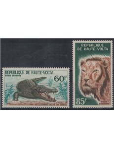 UPPER VOLTA 1965 Animals, airmail 2v MNH**