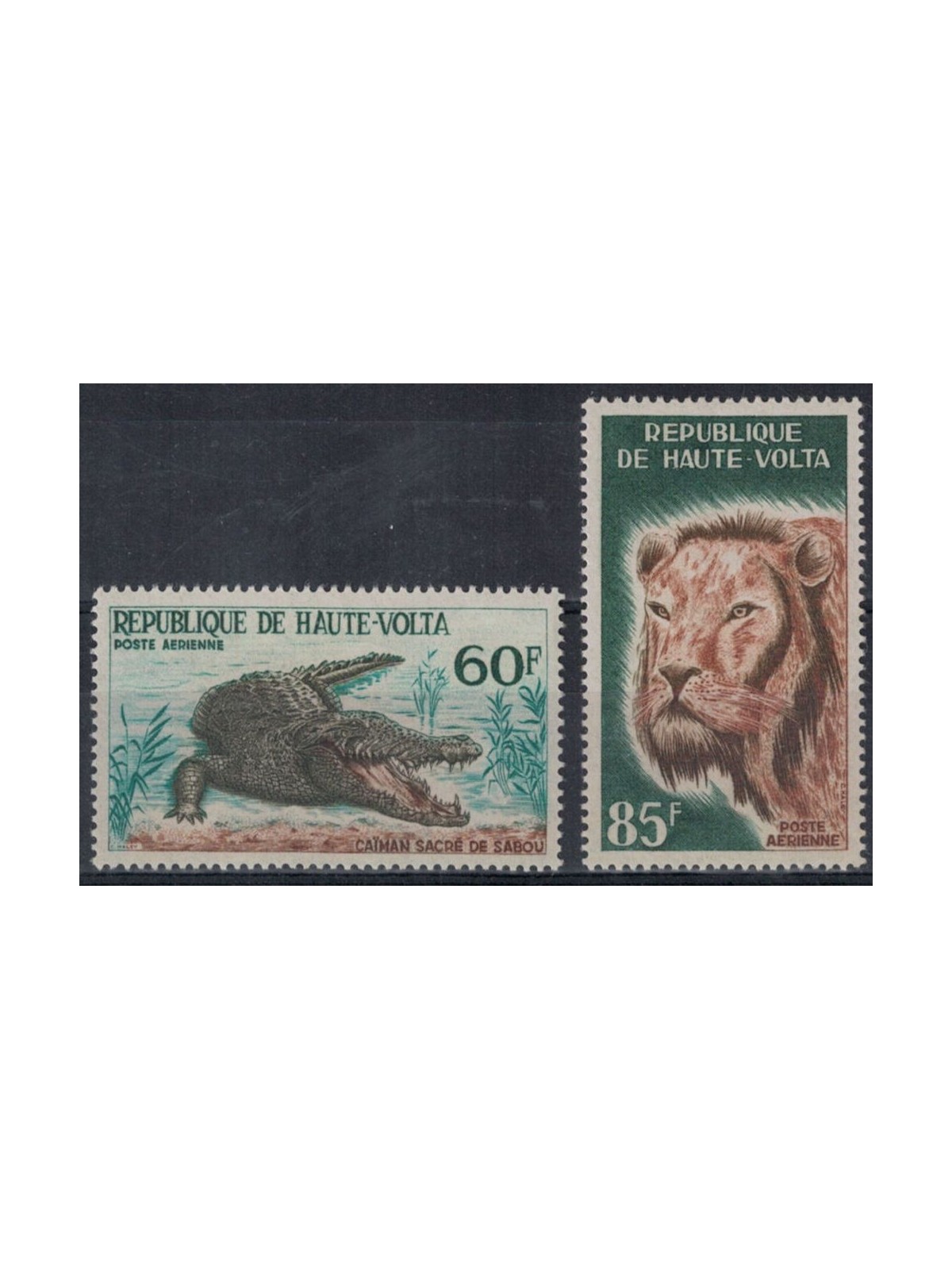 UPPER VOLTA 1965 Animals, airmail 2v MNH**