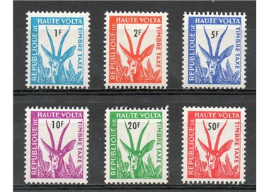UPPER VOLTA 1962 Postage Due 6v MNH**