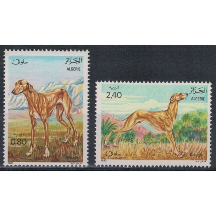 ALGERIA 1983 Fauna, African greyhounds 2v MNH**