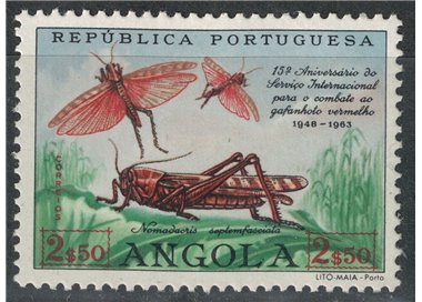 ANGOLA 1963 Lotta contro la cavalletta rossa 1v MNH**