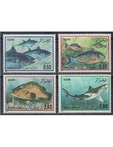ALGERIA 1985 Fauna, fish of the Mediterranean 4v MNH**