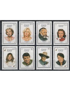 ANTIGUA AND BARBUDA 1987 Entertainment Personalities 8v MNH**