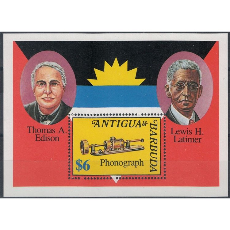 ANTIGUA E BARBUDA 1992 Edison e Latimer BF MNH**