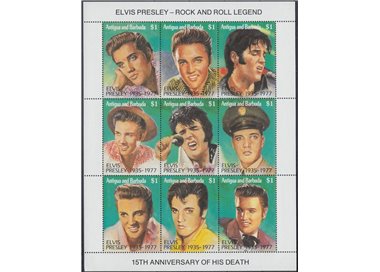 ANTIGUA E BARBUDA 1992 Elvis Presley 9v MNH**