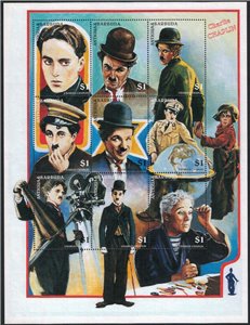 ANTIGUA AND BARBUDA 1997 Charlie Chaplin 9v MNH**