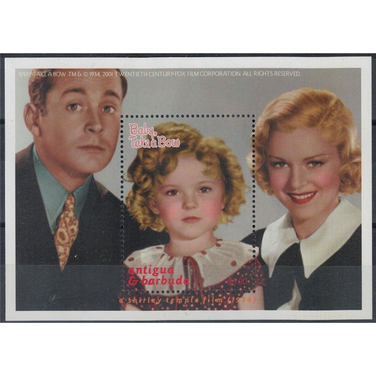 ANTIGUA AND BARBUDA 2001 Baby, Take a Bow (I) Shirley Temple s/s MNH**