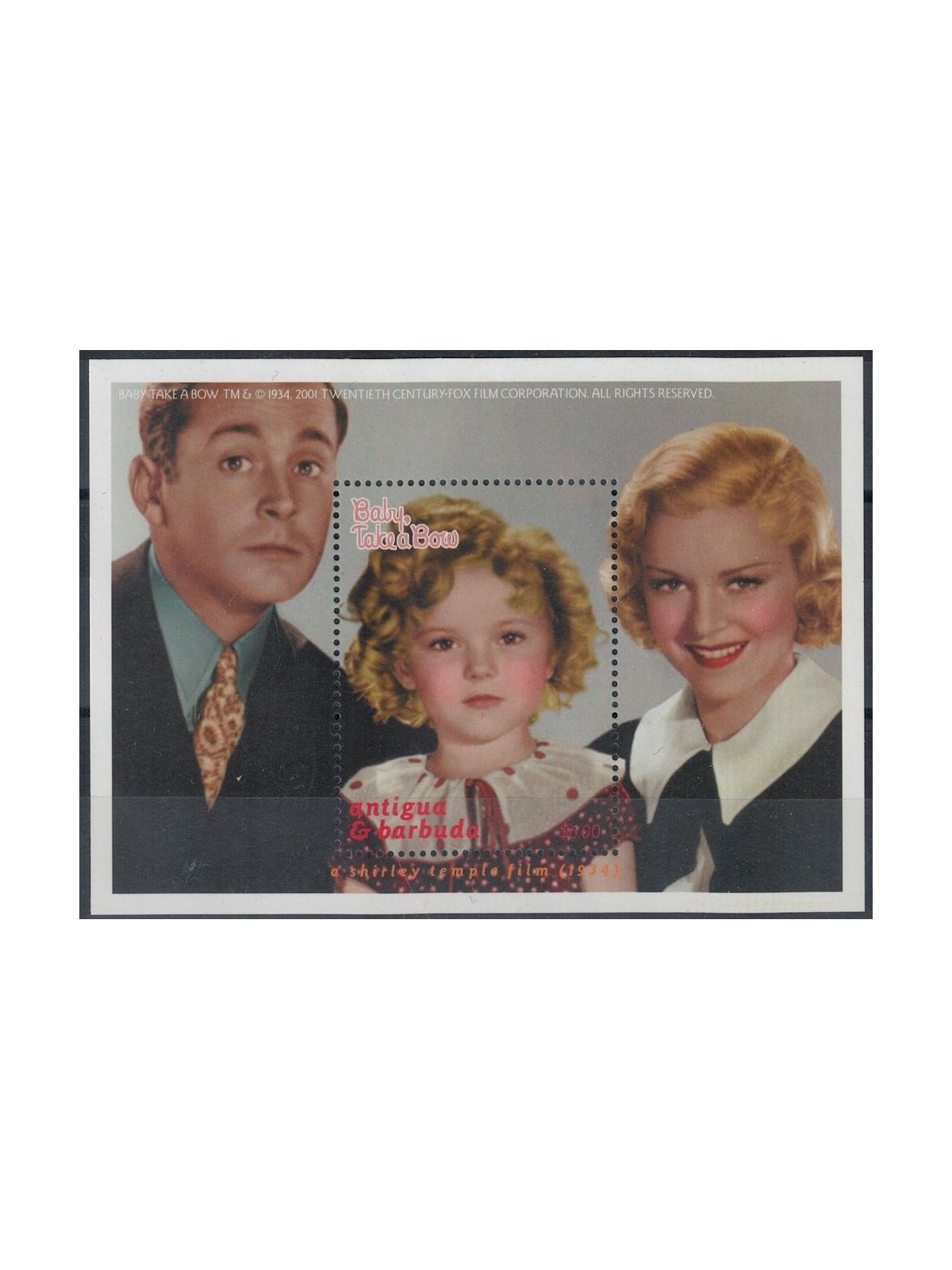 ANTIGUA AND BARBUDA 2001 Baby, Take a Bow (I) Shirley Temple s/s MNH**